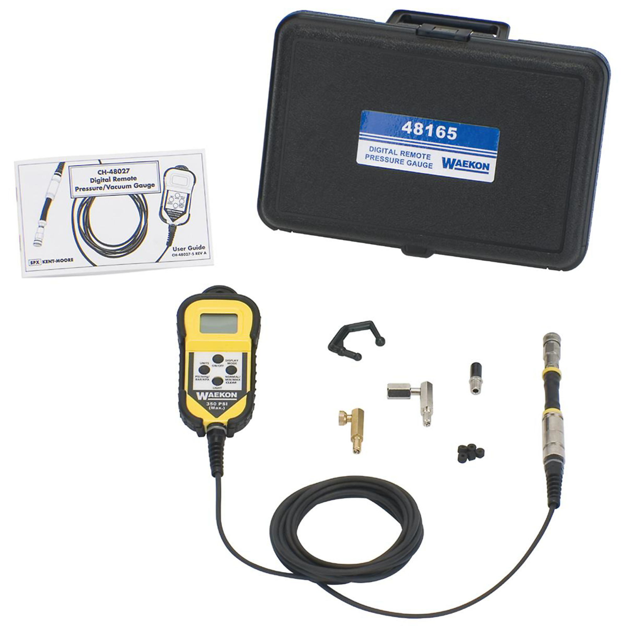 Waekon Industries Universal Digital Pressure Gauge with Remote Read — 10ft. Cord, Aluminum Case, Model# WAE48165